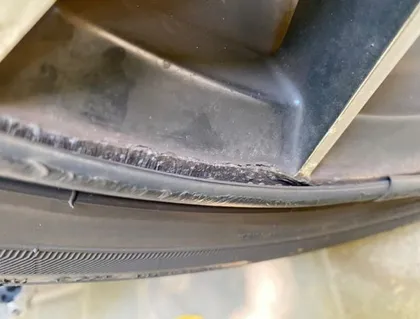 Front panel: signs of previous repair